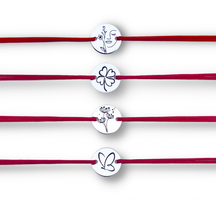 Bratara personalizata argint, snur reglabil Bucurie - Personally ME [4]