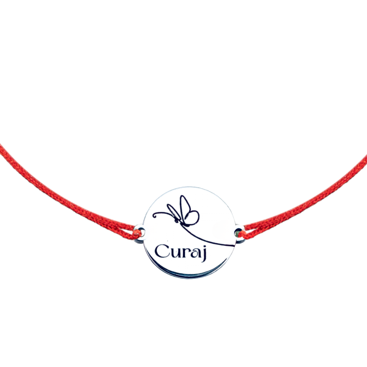 Bratara personalizata argint, snur reglabil Curaj - Personally ME [2]