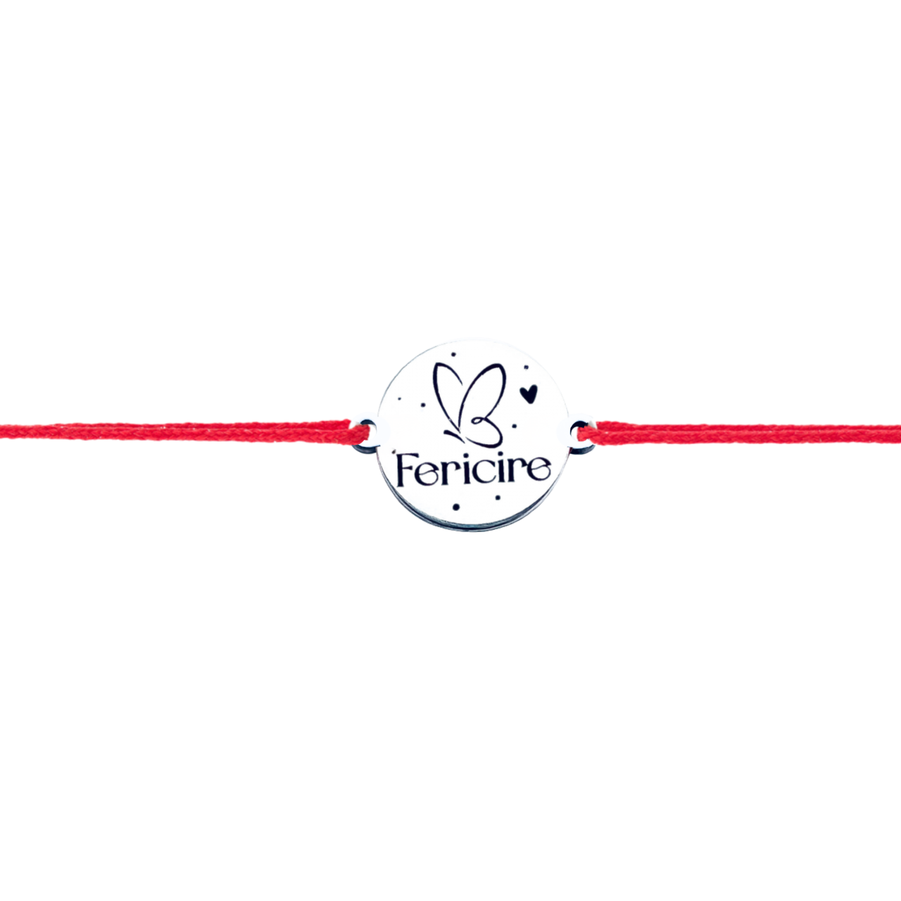 Bratara personalizata argint, snur reglabil Fericire - Personally ME [3]