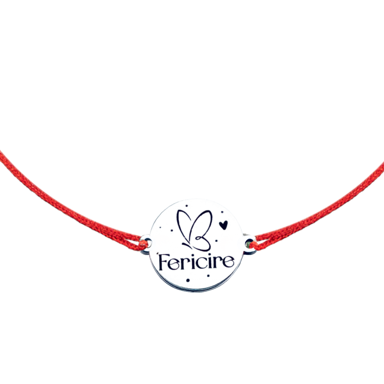 Bratara personalizata argint, snur reglabil Fericire - Personally ME [2]