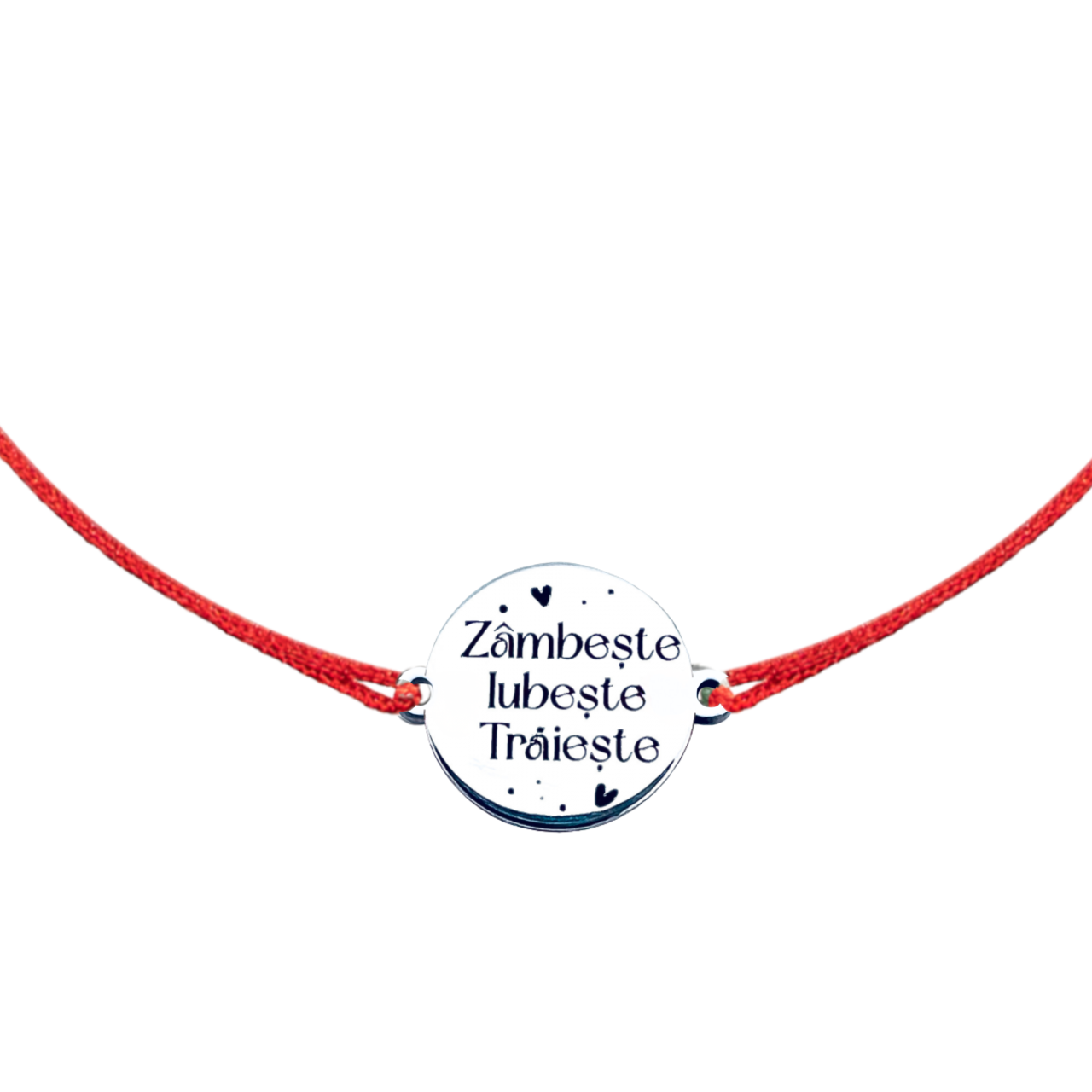 Bratara personalizata argint, snur reglabil Zambeste Iubeste Traieste - Personally ME [2]