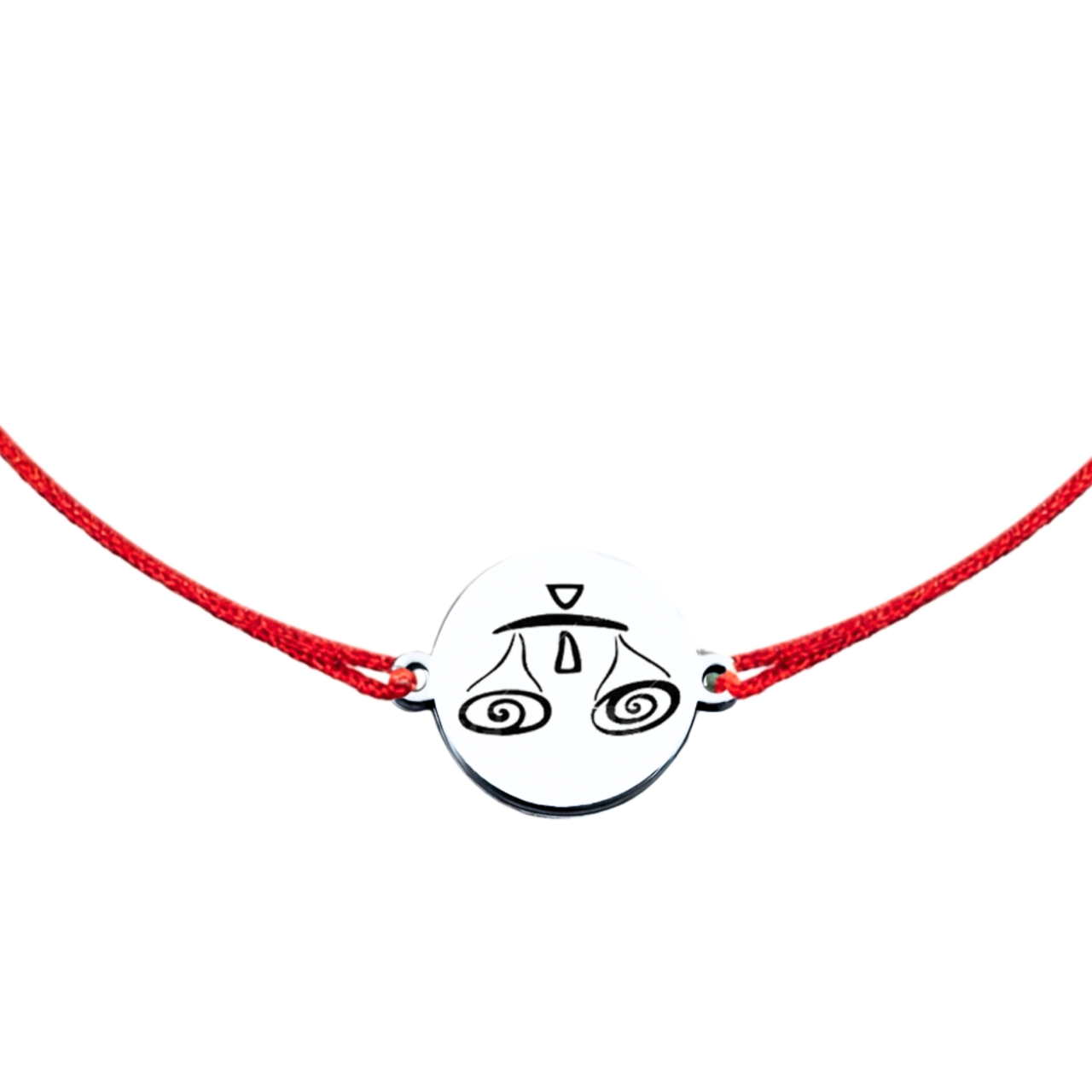 Bratara Zodie cu banut argint si snur reglabil - Zodia Balanta [2]