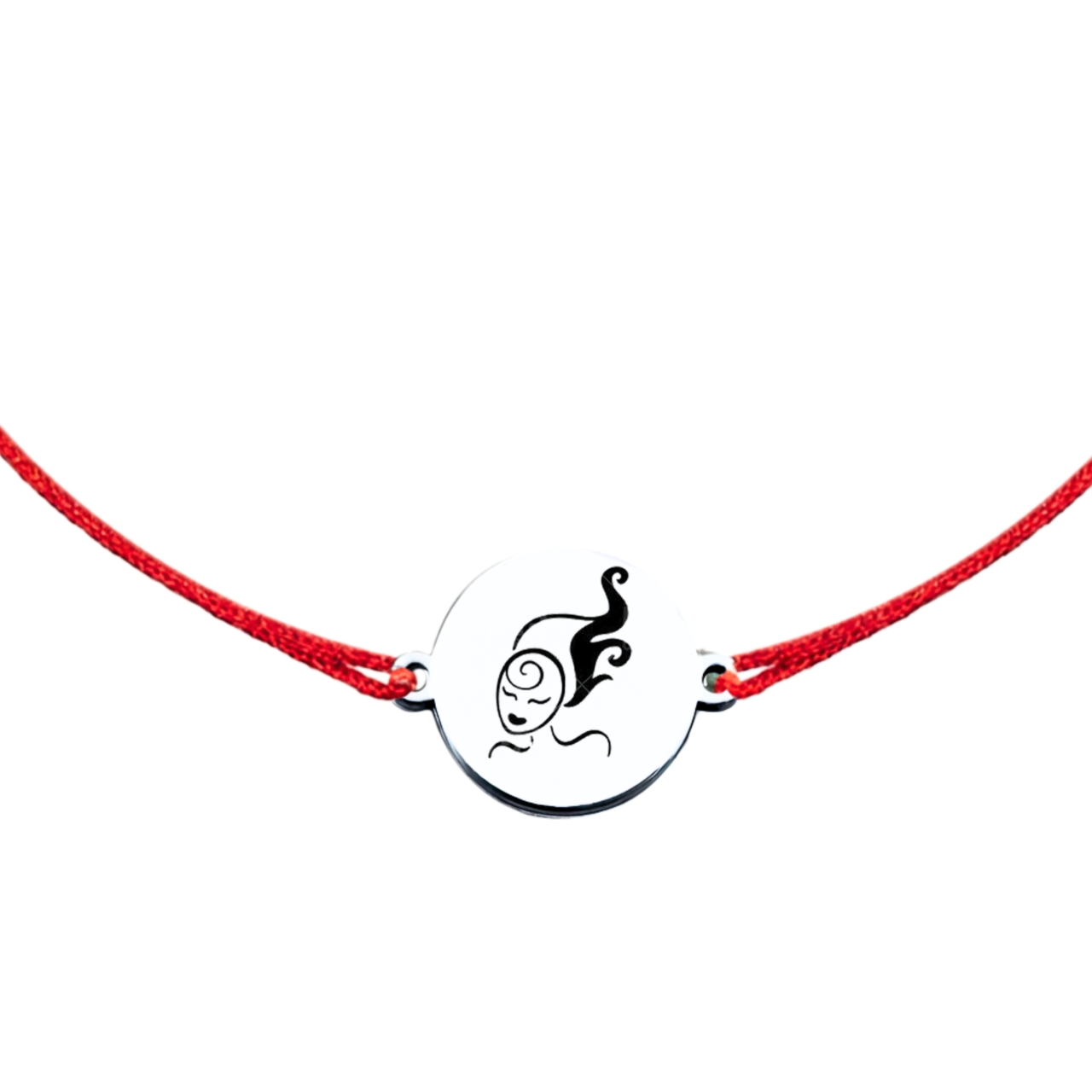 Bratara Zodie cu banut argint si snur reglabil - Zodia Fecioara [2]