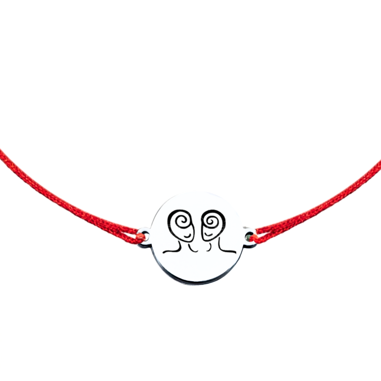 Bratara Zodie cu banut argint si snur reglabil - Zodia Gemeni [2]