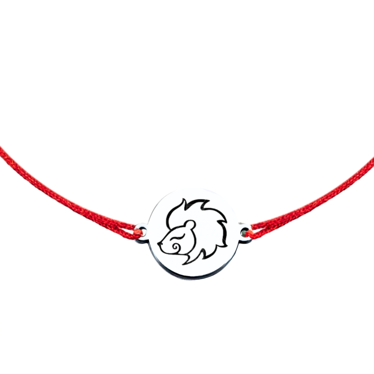 Bratara Zodie cu banut argint si snur reglabil - Zodia Leu [2]