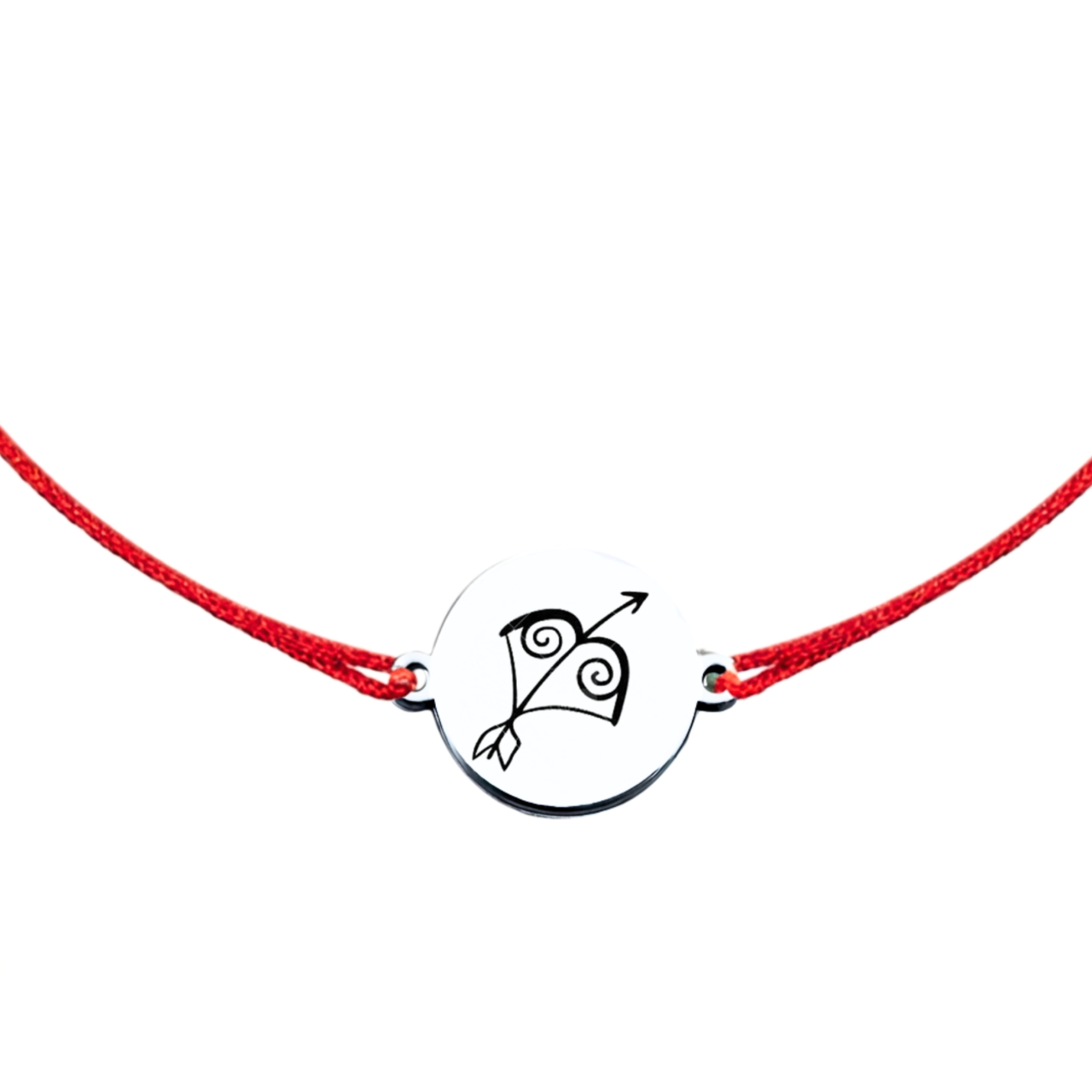 Bratara Zodie cu banut argint si snur reglabil - Zodia Sagetator [2]