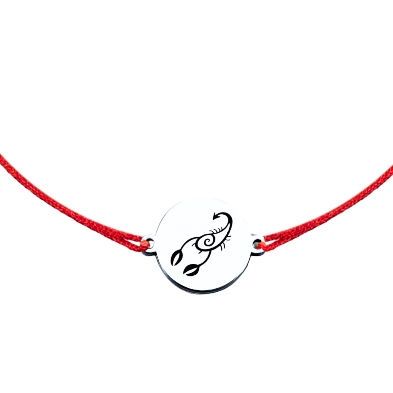 Bratara Zodie cu banut argint si snur reglabil - Zodia Scorpion [2]