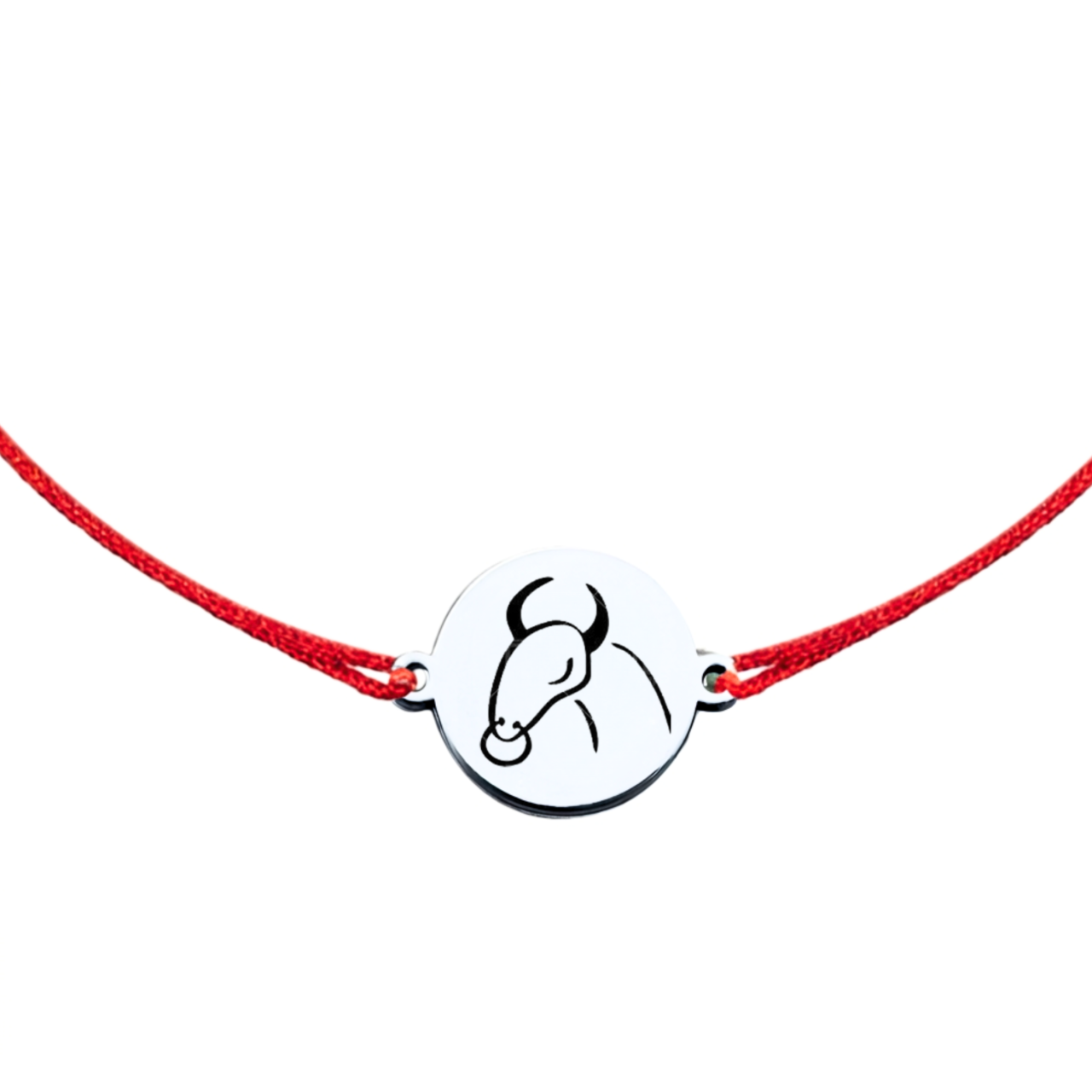 Bratara Zodie cu banut argint si snur reglabil - Zodia Taur [2]