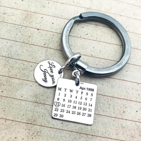 Brelocuri personalizate argint Calendar The Road Home [3]