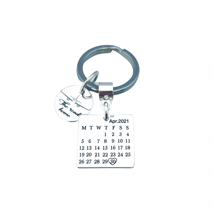 Brelocuri personalizate argint Calendar The Road Home [2]