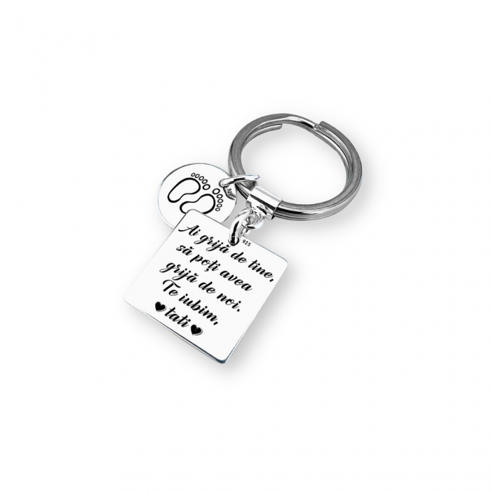 Breloc gravat cu mesaj Te iubesc [2]
