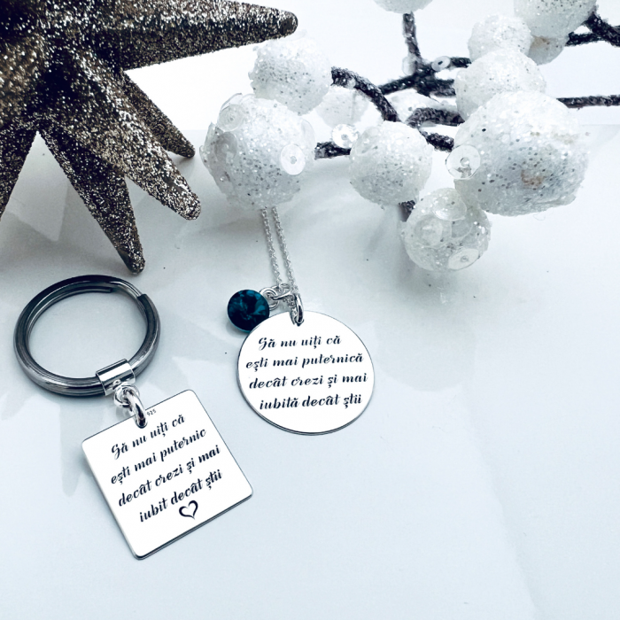 Breloc argint personalizat pentru barbati - Sa nu uiti [2]