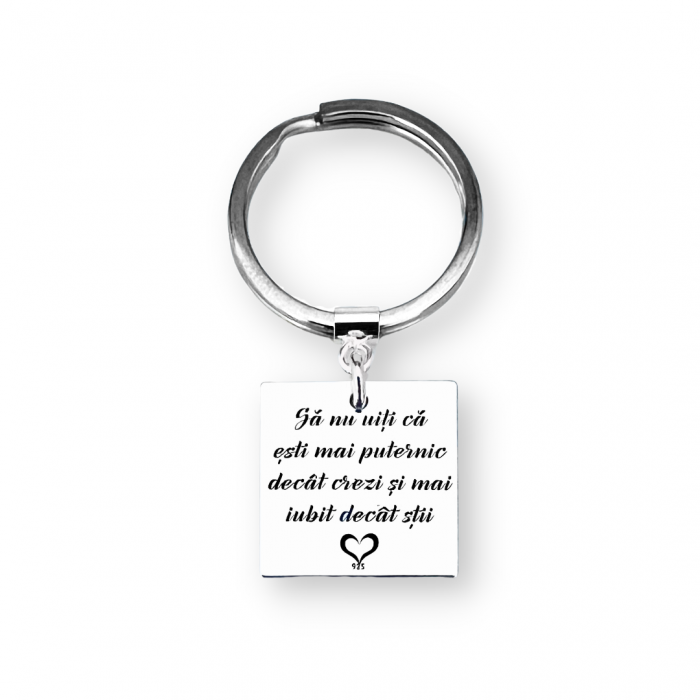 Breloc din argint personalizat pentru barbati - Sa nu uiti [2]