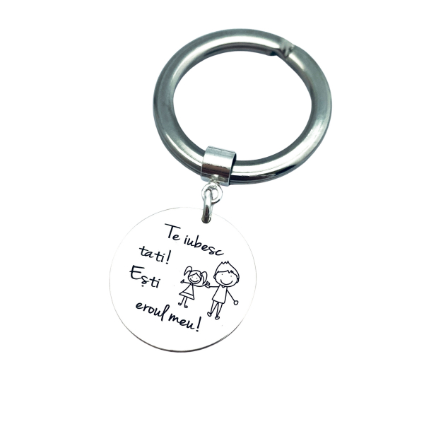 Breloc Chei Personalizat argint tata sot | Personally ME [2]