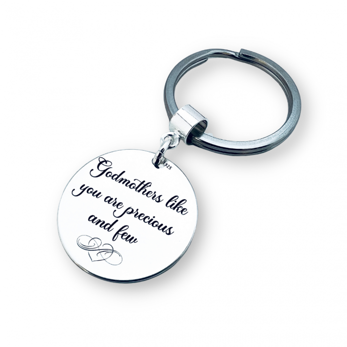 Breloc Personalizat argint Cadou pentru nasa [2]