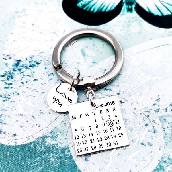 Breloc calendar gravat din argint - Personally ME [2]