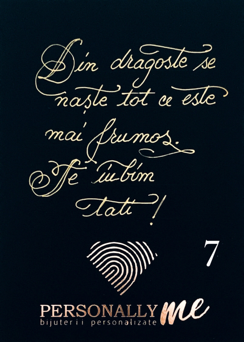 Felicitare caligrafiata mesaj special cadou tata [2]
