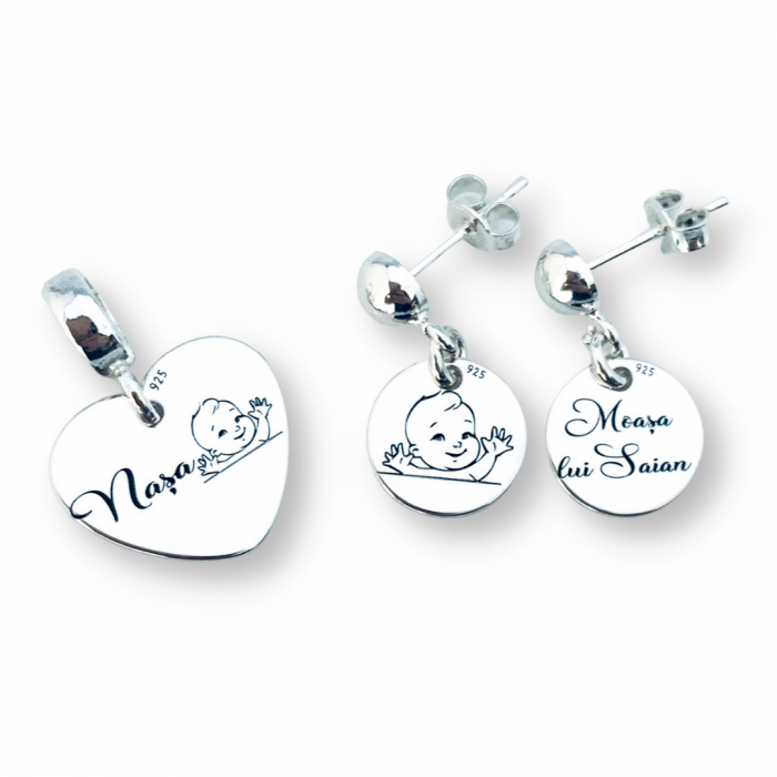 Cercei argint personalizati cadou botez sau mot [2]