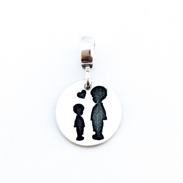 Charm banut argint personalizat Siluete Copii [2]