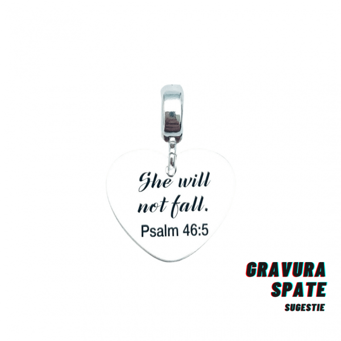 Charm argint forma inimioara personalizat text simbol [2]