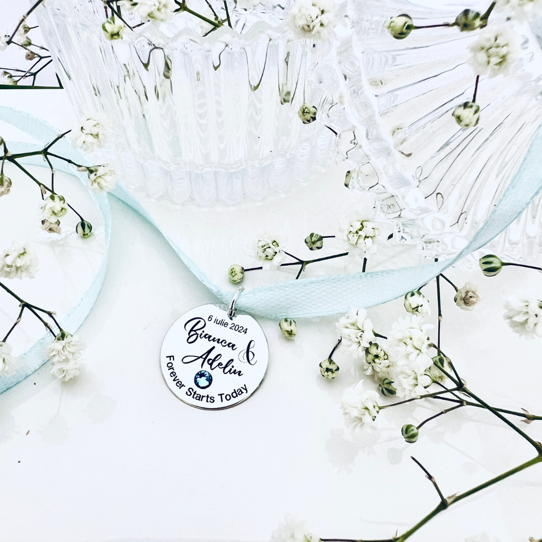 Charm argint personalizat buchet mireasa  [2]