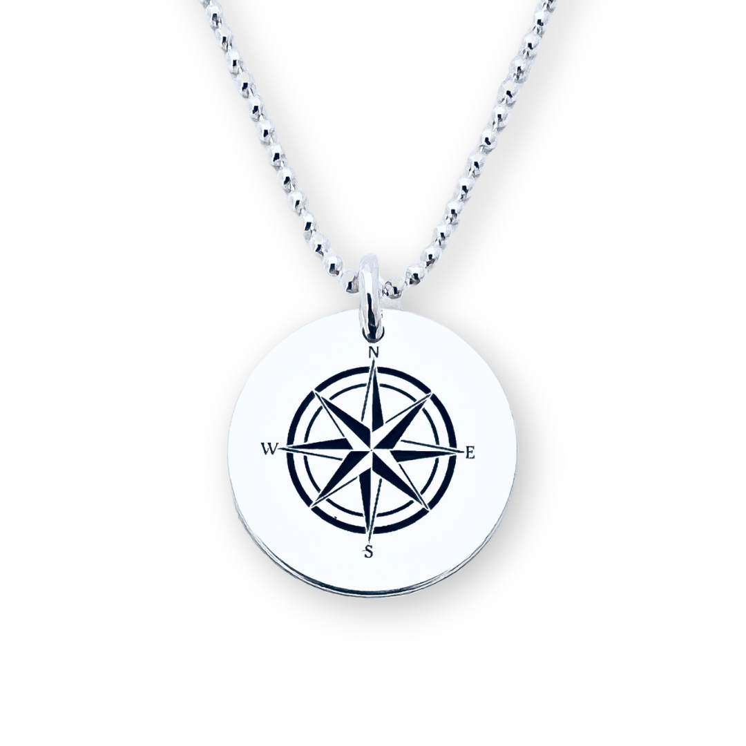 Colier argint army personalizat pentru barbati - Busola iubirii [3]