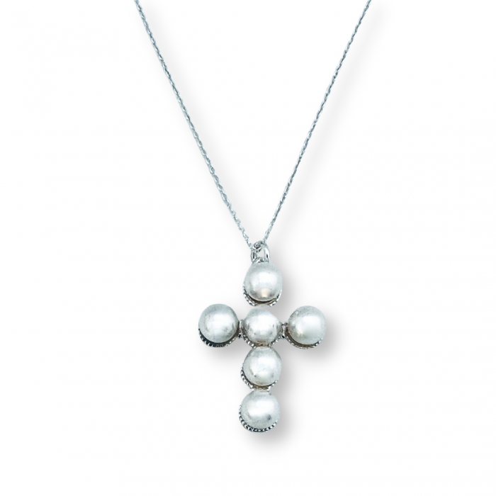 Lantisor argint pandantiv cruciulita cu perle - Personally ME [1]