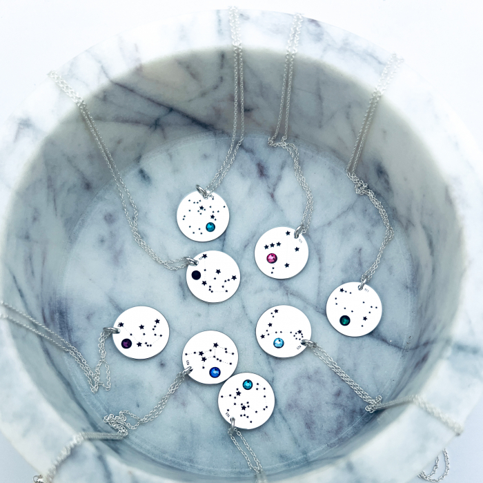 Colier personalizat argint cristal - Constelatia Scorpion [2]