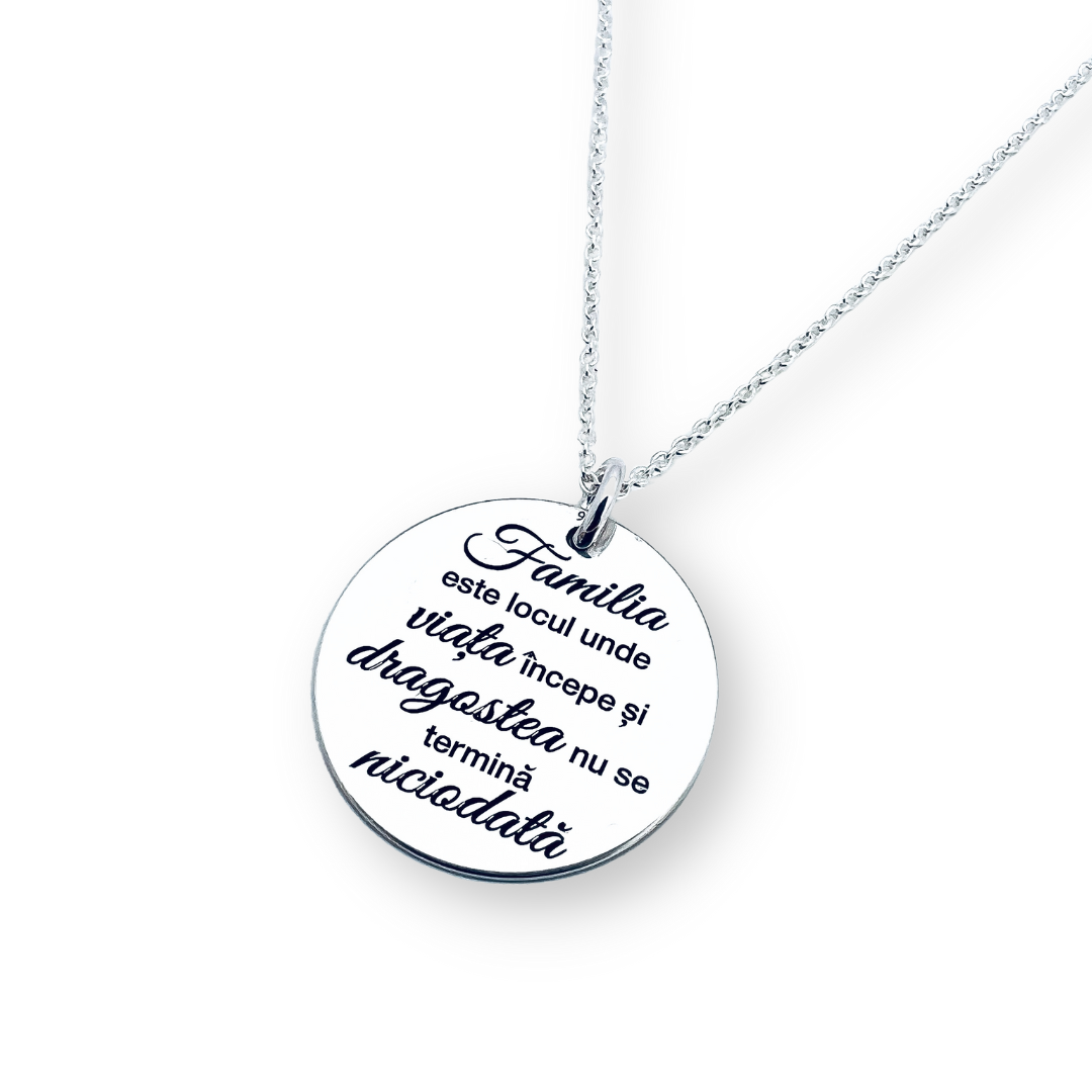 Colier argint gravat Familia [3]