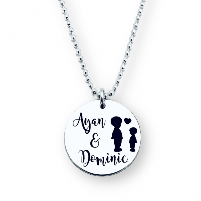 Lantisor argint personalizat Nume&Siluete Copii [2]