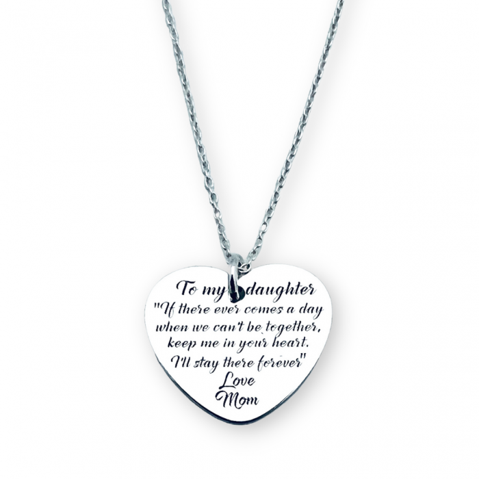 Coliere personalizate - inimioara argint cu Nume si Simbol [2]