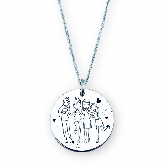 Colier personalizat din argint cadou surori [3]