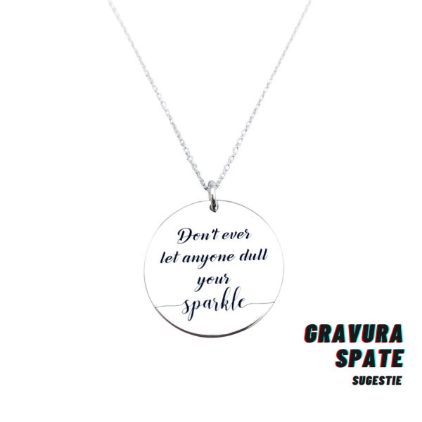 Colier personalizat argint gravat Follow your Dreams [3]