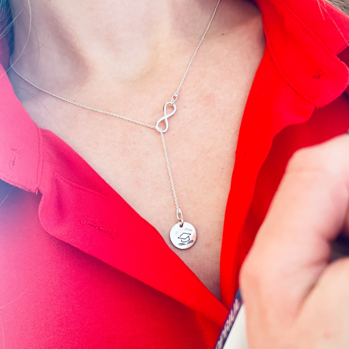 Lantisor argint personalizat asimetric dama gravat Cadou Absolvire [3]