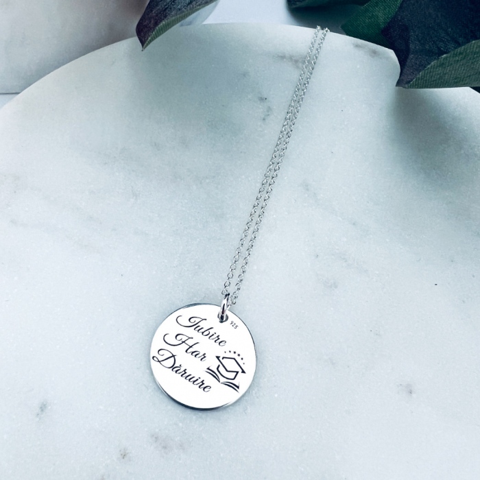 Lantisor argint personalizat - cadou profesoara - Iubire, Har, Daruire [3]