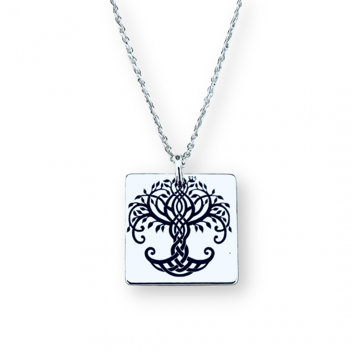 Colier gravat argint Copacul Vietii [2]