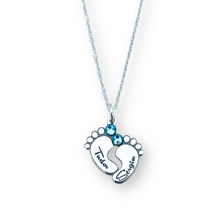 Colier Talpite Bebe Personalizat Argint [2]