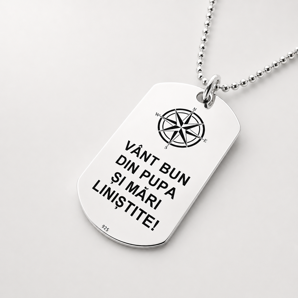 Colier argint placuta army personalizata - Mari linistite [2]
