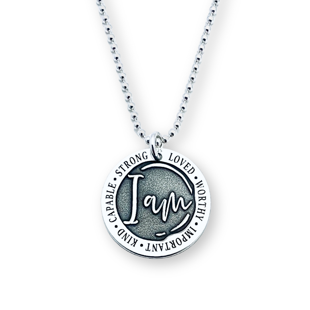 Lantisor army personalizat argint pentru barbati - I am [2]