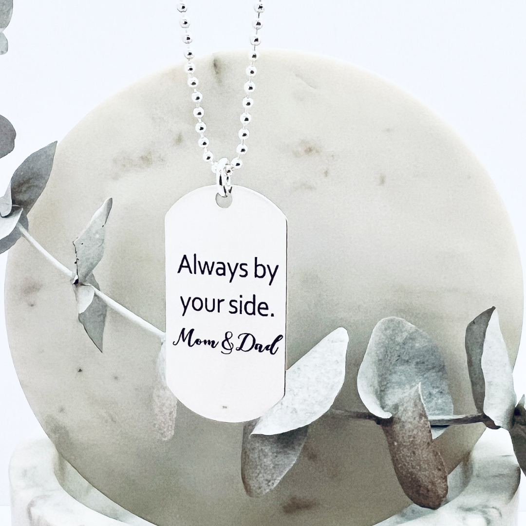 Colier Army placuta argint personalizata - When nothing goes right... [5]