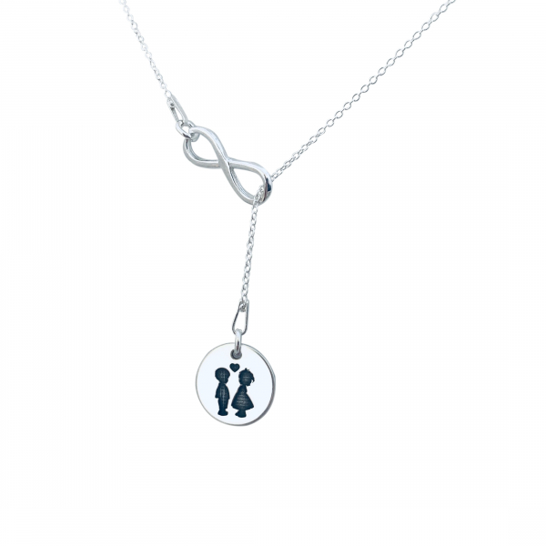 Lantisor argint dama personalizat charm infinit [2]