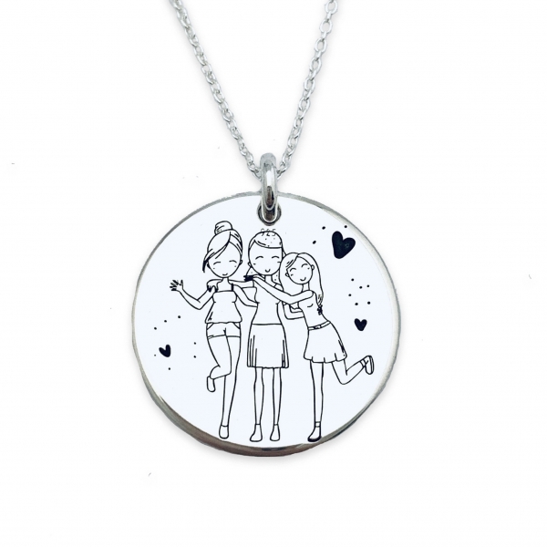 Colier personalizat din argint cadou surori [2]