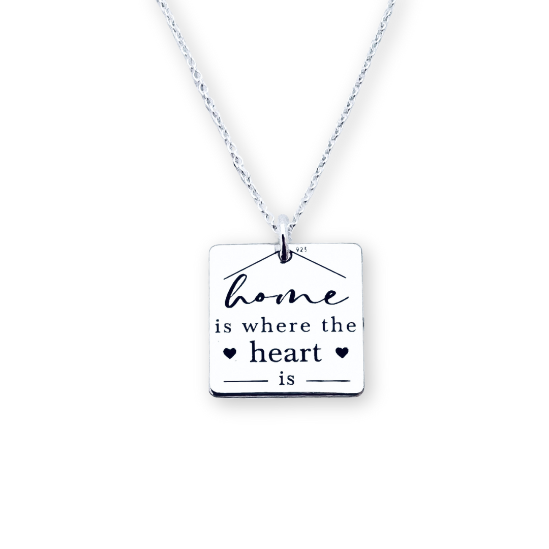 Colier din argint personalizat - Home is where the Heart is [2]