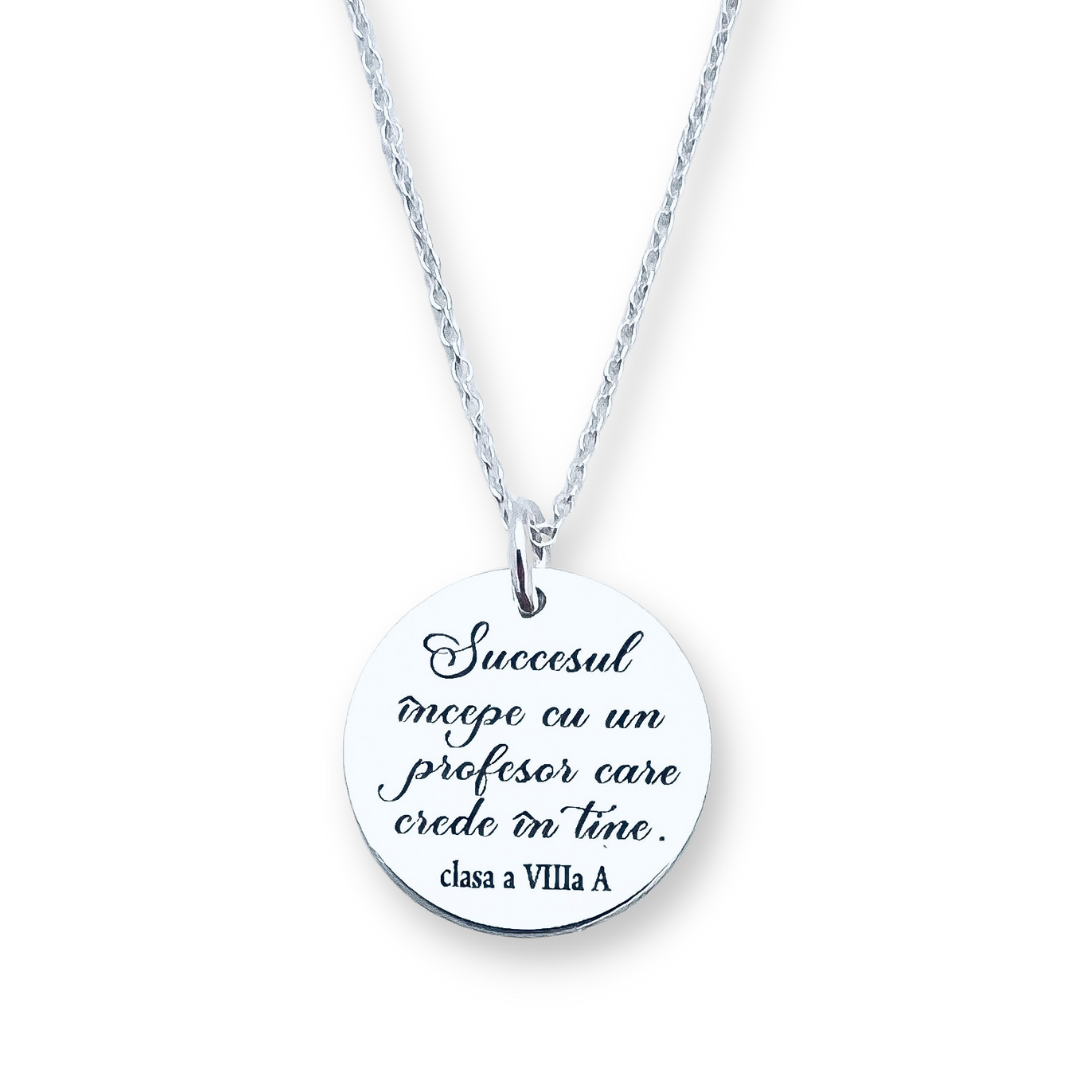 Colier personalizat argint pentru doamna profesoara - Succesul [3]