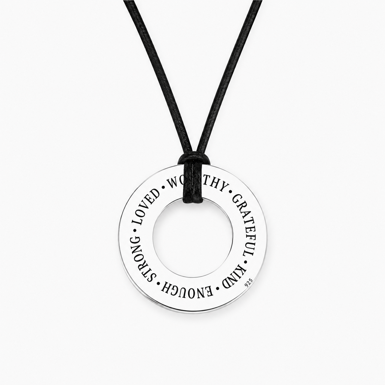 Colier snur reglabil disc personalizat argint - I am... [2]