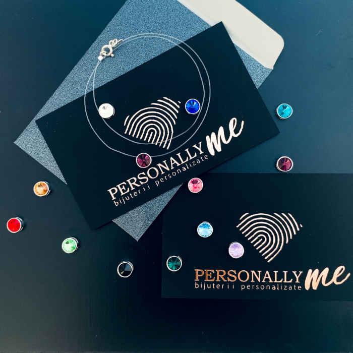 Colier cu cristal si snur transparent [3]