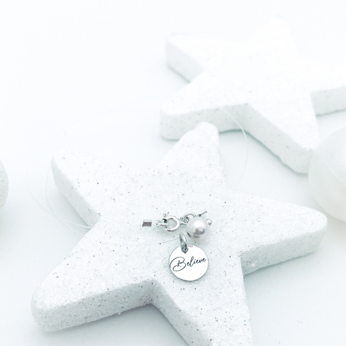 Colier cu perla banut argint snur transparent [2]