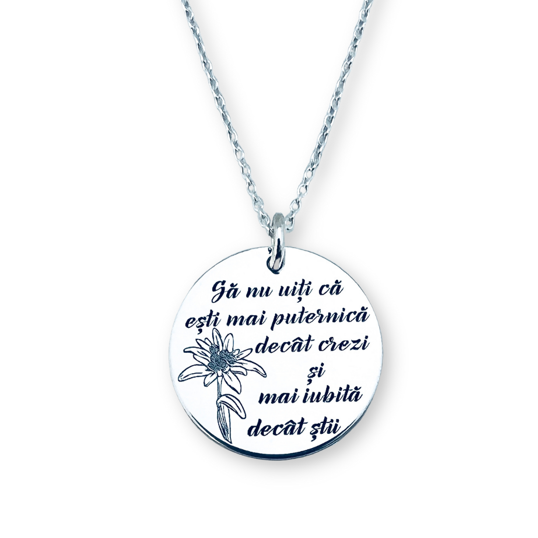 Lantisor din argint personalizat Sa nu uiti... [2]