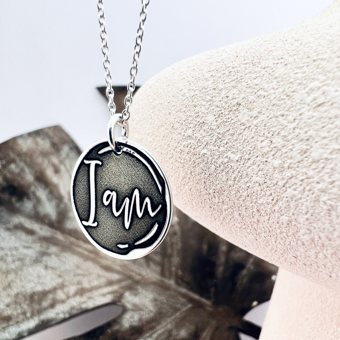 Colier personalizat argint I am Puterea intentiei [6]