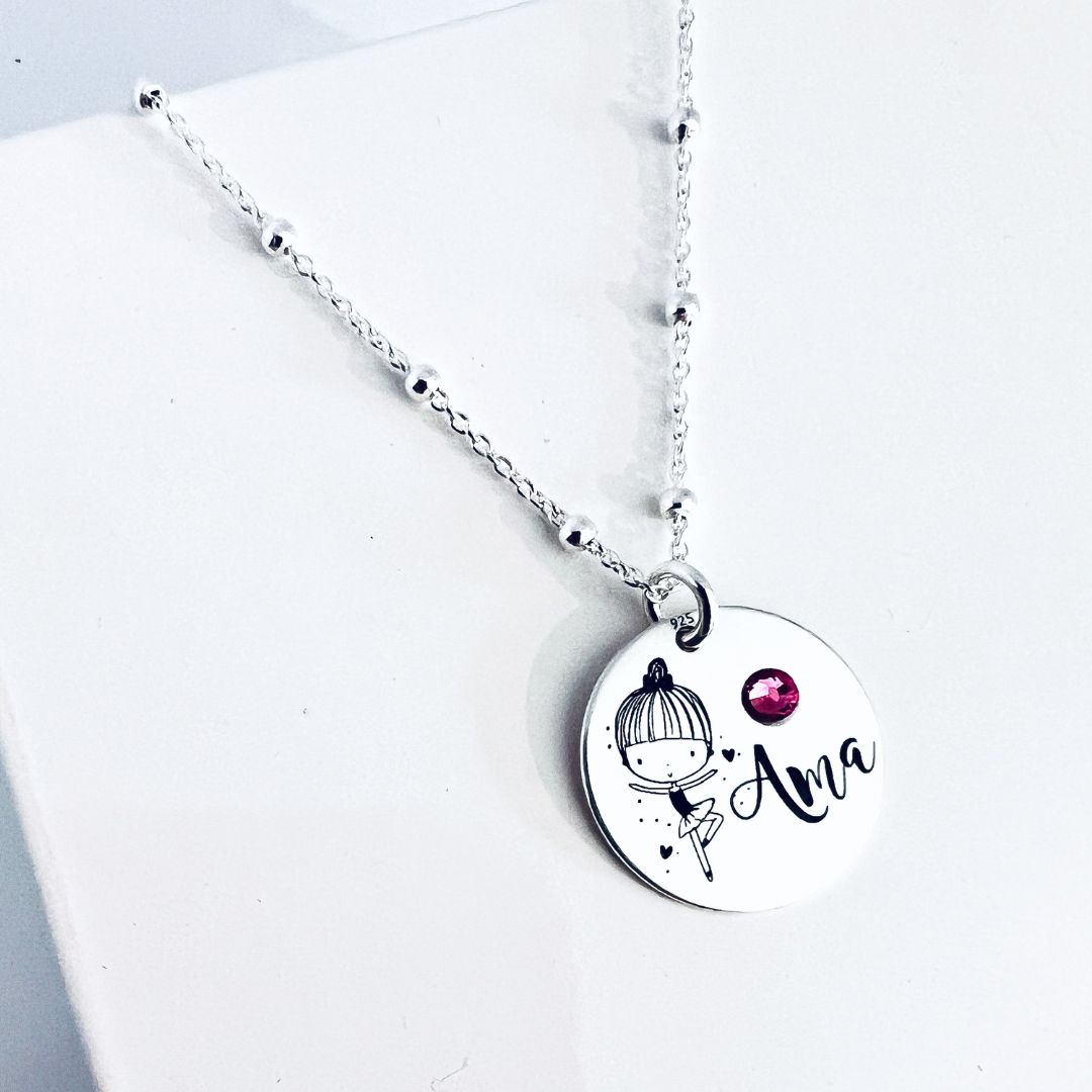 Lănțișor personalizat cu nume și cristal [2]